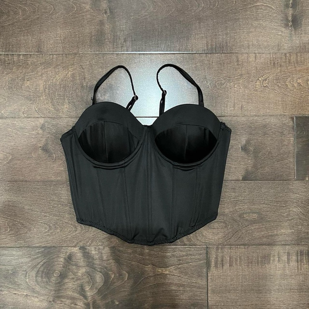 Modern Black Bustier Corset